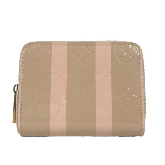 LOUIS VUITTON M58066 MonogramVernisRayures zip-around coin purse Wallet case